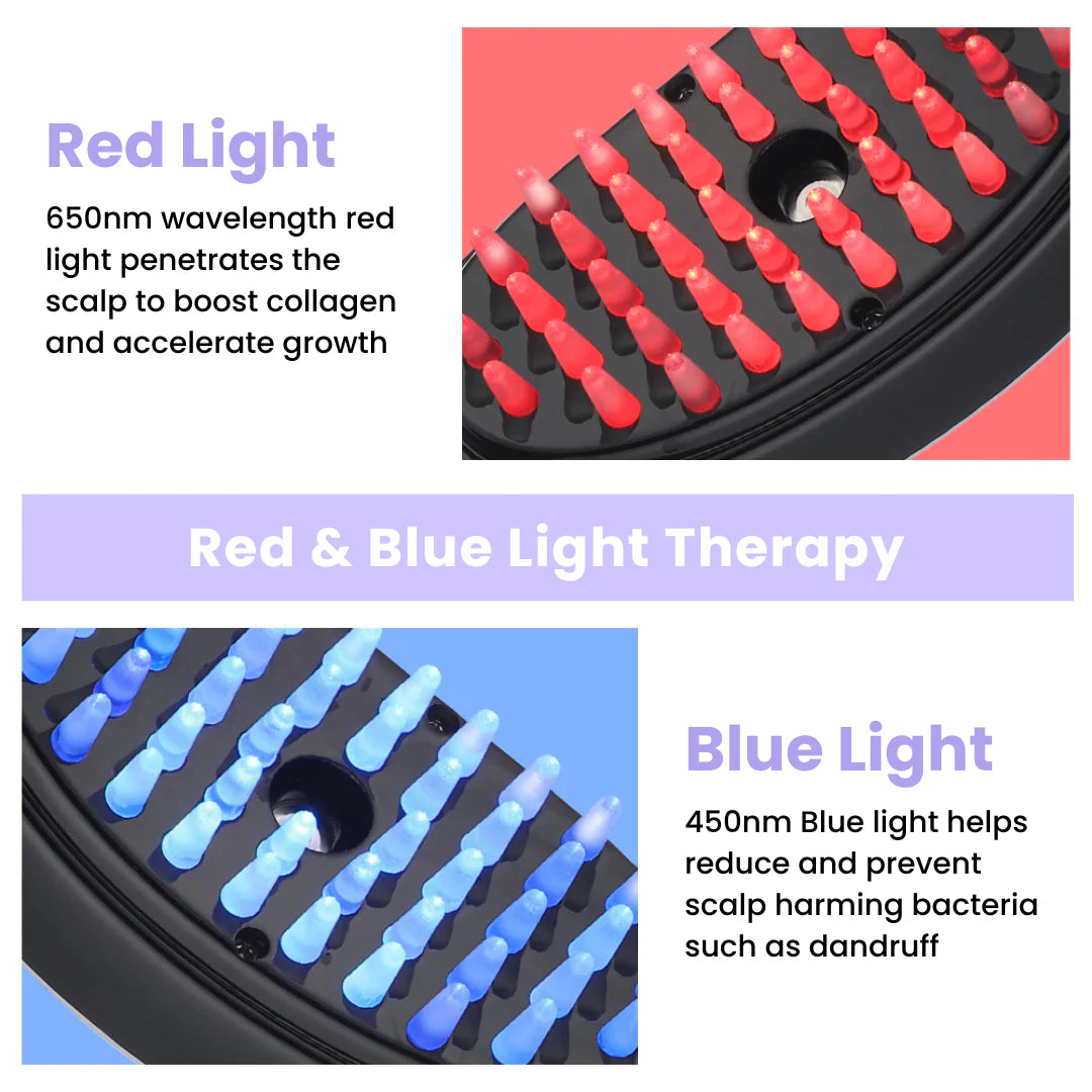 LushRevive™ Premium Hair Brush Oil Steam Light Therapy