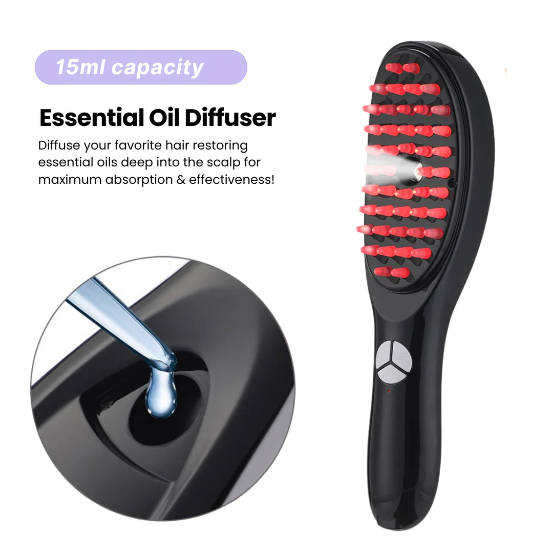 LushRevive™ Premium Hair Brush Oil Steam Light Therapy